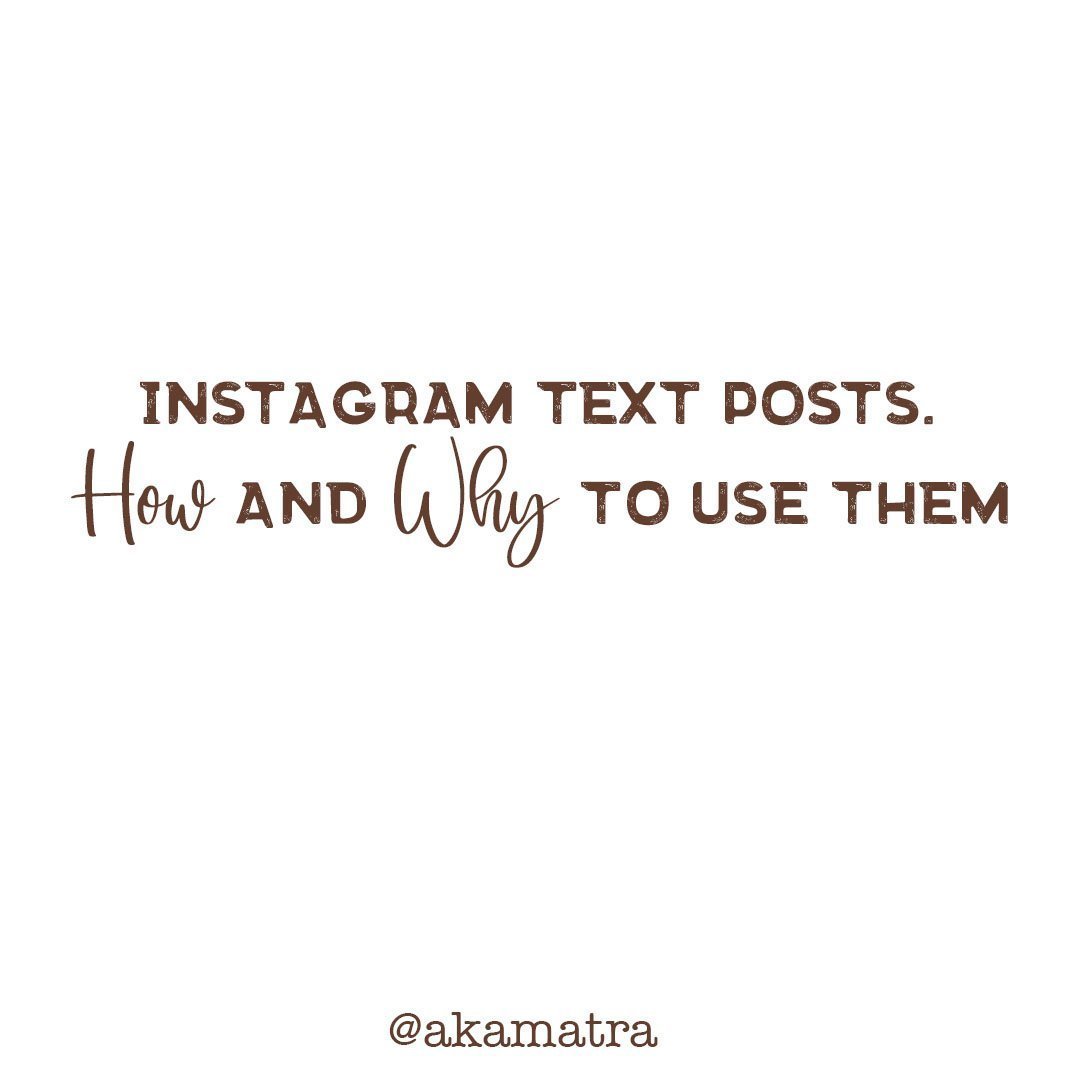 Instagram text posts. How and why to use them - Akamatra