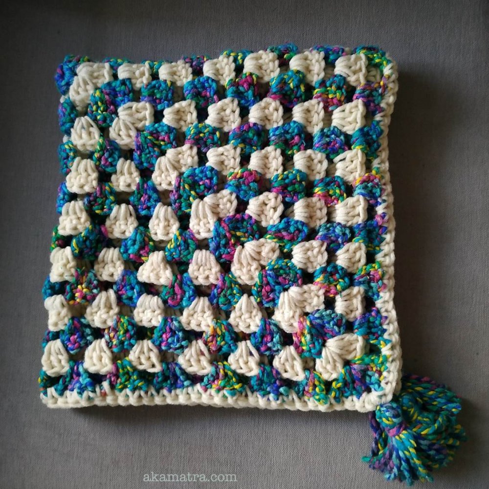 crochet baby blanket blue skies1