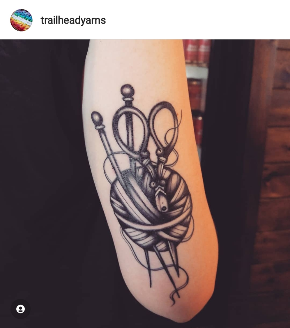 Needle And Thread Sewing Tattoo