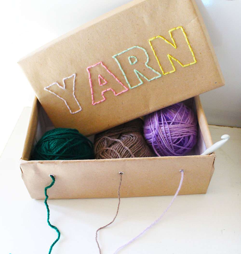 How to make a yarn box - Perfect for graph-afghans - Akamatra