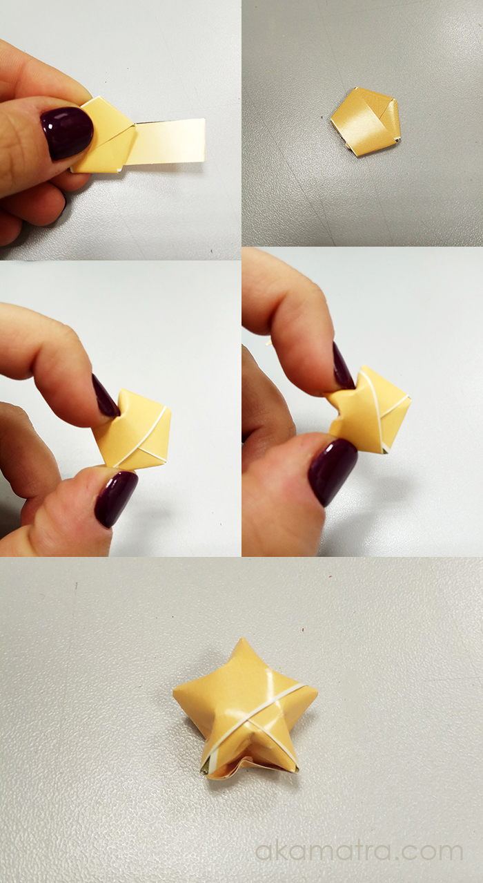 how to make 3d origami stars step by step