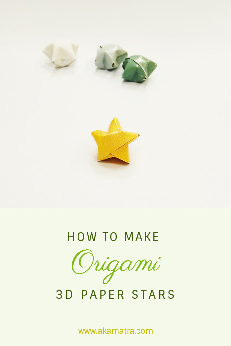 How to make 3D origami paper stars - Akamatra