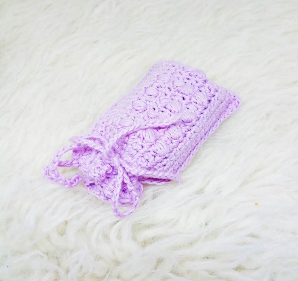 crochet pouch soap saver