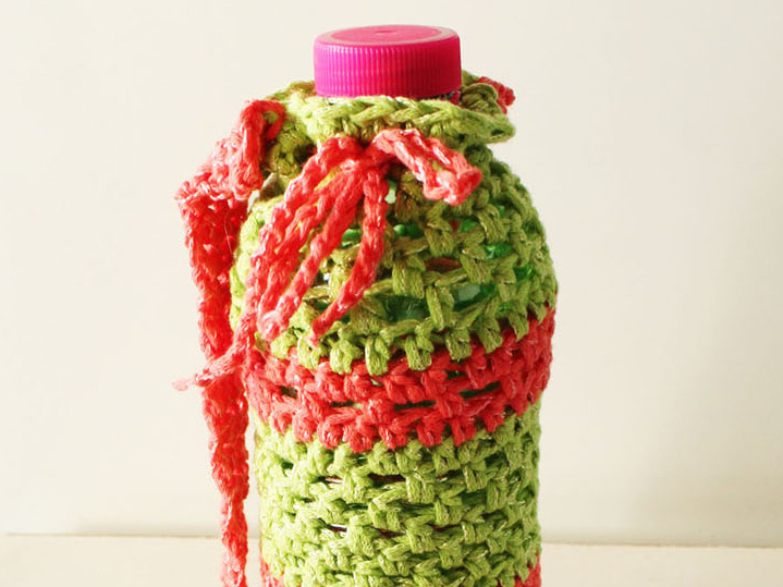 How to make a crochet bottle bag - Akamatra