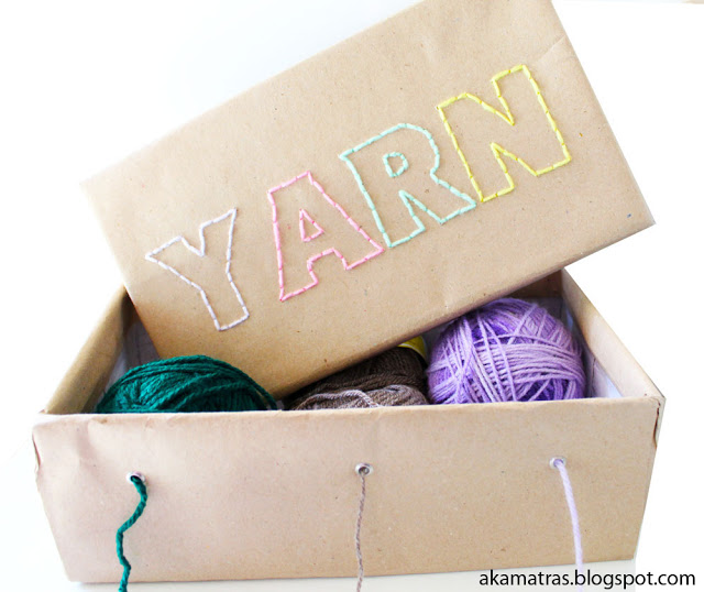 How to make a yarn box - Perfect for graph-afghans