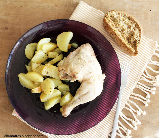 The easiest and healthiest baked chicken with potatoes ever!