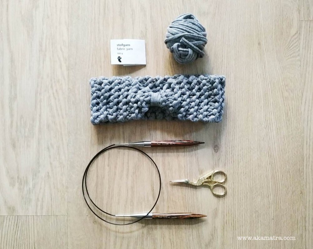 tshirt yarn headband knitting pattern